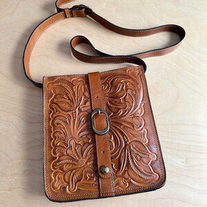Patricia Nash Venezia Tooled Leather Pouch EUC